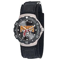 MLB Men's MDV-PIT Agent Series Pittsburgh Pirates Velcro Watch