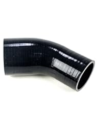 Automotive Parts and Accessories: Squirrelly 2.5" to 3 inch 3-Ply 45 Degree Elbow Silicone Reducer Coupler Turbo Intake Pipe Black - Squirrelly Performance Parts