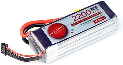 Crazepony Kudian 2200mAh Lipo Battery Pack 4S 14.8V 45C for RC FPV Drone Car Boat etc