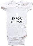 T IS FOR THOMAS - Name-series - White or Blue Onesie / Baby T-shirt
