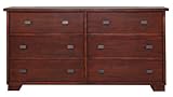Modus Furniture Canyon 6 Drawer Dresser Saddlebrown