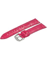 Clearance - 20mm Rich Pink Classic Croco Grain Watch Band with Built in Quick Release Pins - Fits All Watches!!!