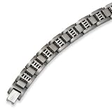 Brushed and Polished Titanium Bracelet - 8.5 Inches