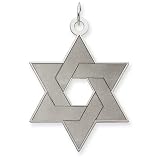 14k White Gold Laser Designed Star of David Pendant