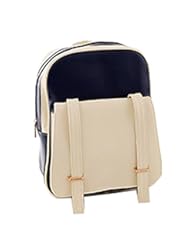 Sports: Top Shop Womens Leather Contrast Color Backpack Travel Daypack Tote School Bags Shoulder Black Deepblue Satchels - TOP SHOP BAG