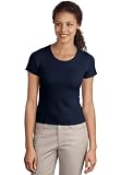 Ladies Short Sleeve Scoop Neck Sweater
