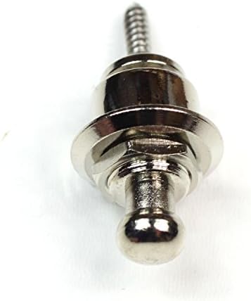Strap Lock and Button Set Electric Acoustic Bass Guitar Chrome Straplock