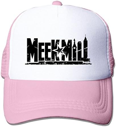 BYPGLT Meek Mill Adjustable Printing Mesh Cap Snapback Unisex Custom Hats Pink