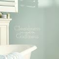 Wall Appliqué - Cleanliness Next To Godliness