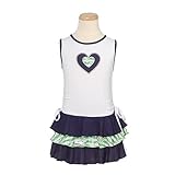 Lipstik Girls Boutique Denim Heart Ruffle Tie Dress 8