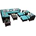 TKC Barbados 12 Piece Outdoor Wicker Sofa Set in Aruba