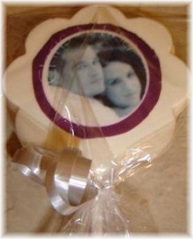 Edible Photo Chocolate Lollipop Wedding Favor 12