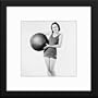 Maureen O'sullivan Custom Framed And Matted B&W Photo Total Size: 20x20 Inches