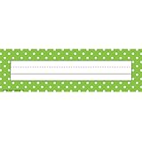 Teacher Created Resources Lime Polka Dots Name Plates (4798)