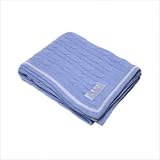 Nautica Kids William Light Blue Cable Knit Blanket