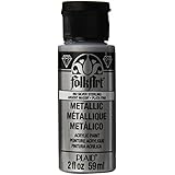 Folk Art 662 Metallic 2-Ounce Acrylic Paint, Silver Sterling