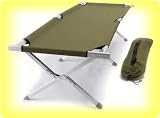 EARTH JAMBOREE Military Style COT w/ Heavy-Duty Aluminum Tubing --FREE Bright LED Flashlight w/ Every Purchase -- Extra STRONG -- Extra COMFORTABLE Body-Contour Fabric EASY to set up in only Minutes, FAST Ships in 1-2 days