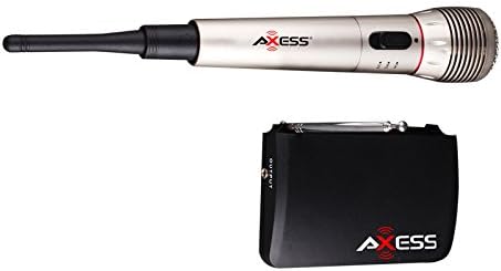 AXESS DJ Wireless/Wired Microphone with 150-Feet Range (MPWL1502-SL)