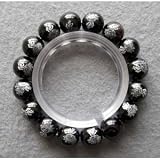 Tibetan Buddhist Jewelry Black Onyx Agate Beads Bracelet