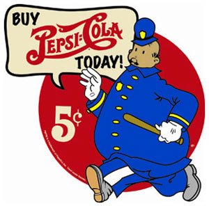 Pepsi Cola Cop Metal Sign
