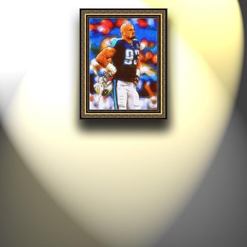 Completely Handpainted American Football Sport Painting, Custom Order FL3891, Oil on Canvas, with Option to Paint Jerry, Brett & Co. from Any Other Favorite Photograph or Picture, Unframed, Size 26'' x 35