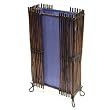Handmade Natural Bamboo Branch Table / Desk Lamp With Violet Silk