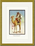 Gold Framed/Matted Print 17x23, Teddy Roosevelt's Bears: A Yankee Bear