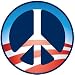 Barack Obama Peace Sign Car Magnet Image