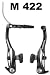 SHIMANO(シマノ) V-BRAKE BR-M422-L FRONT X-TYPE(THIN SPACER OUTSIDE) W/S65T SHOE 16.0mm FIXING BOLTS BLACKW/90D TUBE IND.PACK SHIMANO(シマノ) V-BRAKE BR-M422-L FRONT X-TYPE(THIN SPACER OUTSIDE) W/S65T SHOE 16.0mm FIXING BOLTS BLACKW/90D TUBE IND.PACK