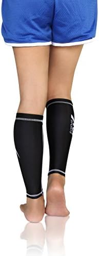 X31 Sports Lightweight Plus Size Calf Sleeve for Workout, Running and Travel XXL Black
