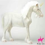 Hansa Plush Ride-on Unicorn - 39" Tall