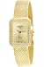 Solid Gold Watch - 14k Solid Gold Watch Women's Geneve Italy Rectangle with 'Motion' Solid 14k Gold Shining Diamond-Cut Bracelet -