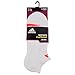 adidas Women's Cushioned No Show Socks (3-Pair), White/Shock Red/Shock Blue/Light Flash Purple, Medium