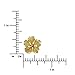 Sterling Silver with Yellow Gold Tone Overlay 5/8 Inch Hibiscus Stud Earrings