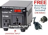 Power Bright VC100W Voltage Transformer 100 Watt Step Up/Down 110 Volt - 220 Volt