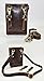 Le'aokuu Mens Genuine Leather Fanny Messenger Shoulder Satchel Waist Bag Pack (Dark Brown)