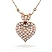 Amaro Necklace - Heart Amulet in Copper, Rose and Pearl Tones #0182 AMK ONK