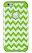 iPhone 6, DandyCase 2in1 Hybrid High Impact Hard Green & White Chevron Pattern + Silicone Case Cover for Apple iPhone 6 (4.7