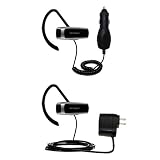 Essential Kit for the Samsung Bluetooth Headset WEP 180 - includes Car and Wall Charger with Rapid Charge Technology - Gomadic Brand w/ TipExchange Technology