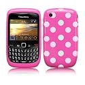 AIO Polka Dots Gel Case For Blackberry Curve 3G 9300 / 8520 - Pink