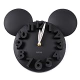 LOCOMO Modern Design Mickey Mouse Big Digit 3D Wall Clock Home Decor Decoration