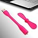 5ive Summer Essential Mobile USB-Powered Portable Fan, Super Strong Wind with Low Power Consumption, Portable Cooling Solution cool surfing online this summer, Quiet Fan for Power Bank/notebook/laptop/computer (Pink)