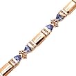 14K Yellow Gold Tanzanite and Diamond Bracelet