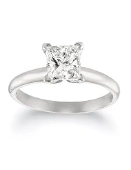 Certified Platinum Princess-Cut Solitaire Diamond Engagement Ring (1 1 2 Cttw,... by Amazon.com Collection