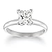 Certified Platinum Princess-Cut Solitaire Diamond
