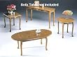 Oak Finish 3pc Pack Coffee/End Table By Acme Furniture
