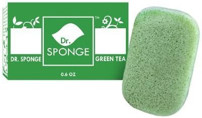 Dr Sponge Facial and Body Cleansing Sponge, Green Tea by Dr Sponge