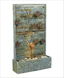 Kenroy Home 50380SL Trellis Floor Fountain in Natural Slate with Decorative Metal Accents