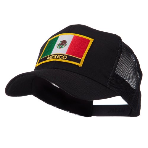 North and South America Flag Letter Patched Mesh Cap - Mexico W42S52F