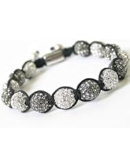NorthSkull Grey Swarovski & Clear Swarovski Bracelet *Silver Edition